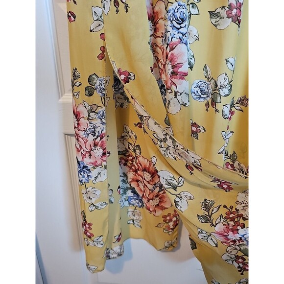 Lavender Field Sheer Floral Tie Front Duster Small Festival Beach Cottagecore - Picture 12 of 16